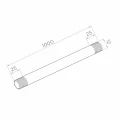 Tirante para cobertura de vidro M12x1000 mm – aço inoxidável AISI 304, acetinado, rosca direita/esquerda 001-227 (2)