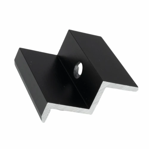 Grampo final H40 alumínio 6060 furo M8 Anodizado PV-03-10