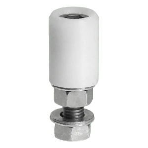 Rolo guia portão PSG FI 43 mm branco com fixação roscada M16