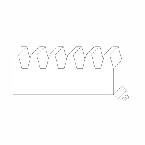 PSG cremalheira dentada de aço galvanizado para portões de correr 1000 mm módulo 4 001-284 (2)