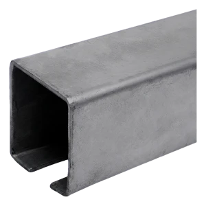 PSG calha de guiamento perfil C de aço para portões de correr 80×80 mm – 7000 mm