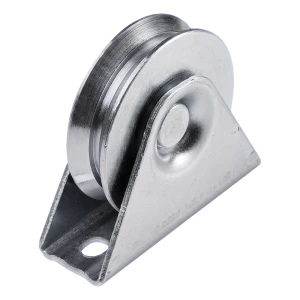 PSG rolo de deslizamento para portão em V ø 88 mm com suporte – para portão deslizante sobre carril