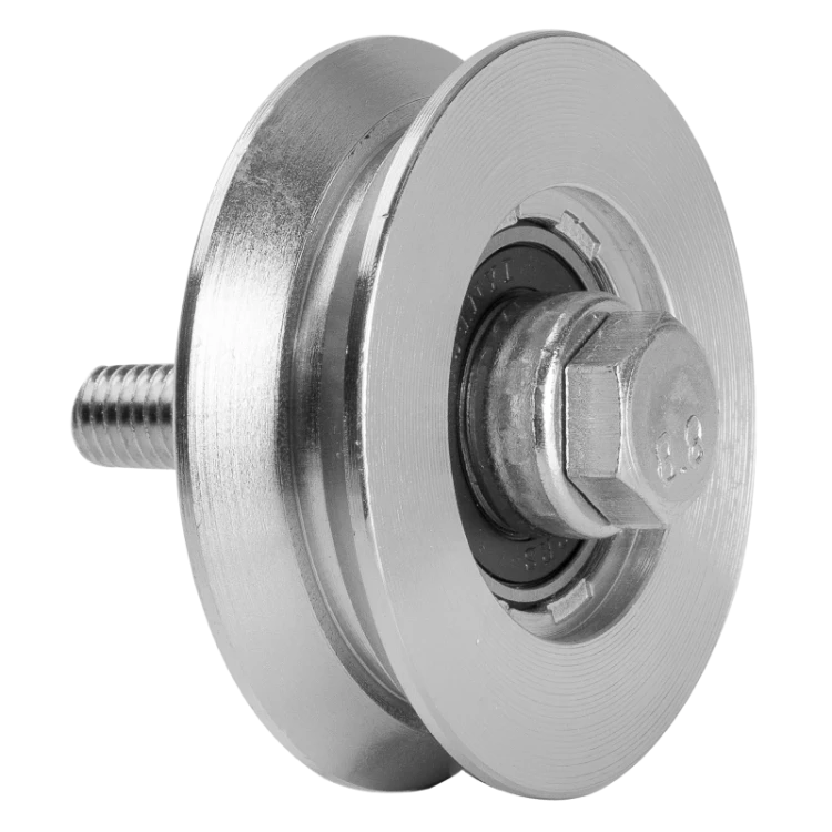 PSG Rolo de guia V fi 70×20 mm aço galvanizado para portão deslizante com carril 001-295 (1)
