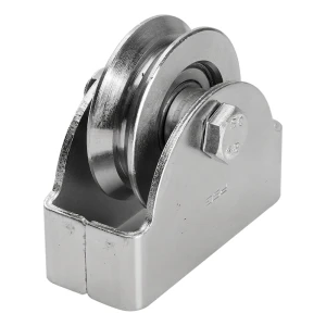 PSG – roda de guiamento de aço V fi 68 mm para portão deslizante sobre carril