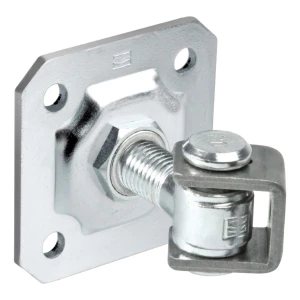Comunello – dobradiça regulável para portões de batente M20, chapa 100×100 mm