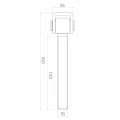 Dobradiça regulável longa para portões de batente M18 aço galvanizado 001-343 (5)