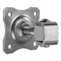 Gonzo regulável de portão com escudo decorativo M16 80×80 mm aço galvanizado 001-363 (1)