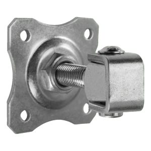 Gonzo regulável de portão com escudo decorativo M16 80×80 mm aço galvanizado