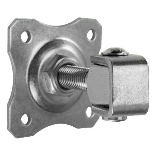 Gonzo regulável de portão com escudo decorativo M16 80×80 mm aço galvanizado 001-363 (1)