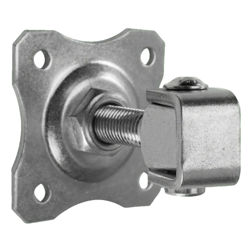 Gonzo regulável de portão com escudo decorativo M16 80×80 mm aço galvanizado 001-363 (1)