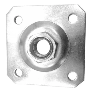 PLATER placa decorativa 100×100×4 mm para dobradiça ajustável M20 galvanizada