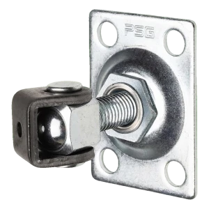 PSG dobradiça regulável para portões M14 com chapa retangular 75×55 mm