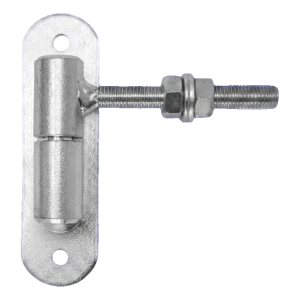 PSG dobradiça regulável rolamentada para portão fi24 M12 com chapa 150×40 mm