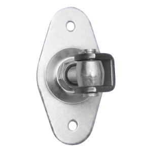 Dobradiça ajustável para portão com placa oval M20 160×85 mm – aço galvanizado