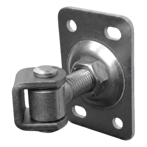 Dobradiça regulável para portões M20 com base 110×75 mm – tipo feijão