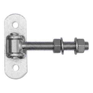 Dobradiça ajustável portão M16 com chapa 115×40 mm – galvanizada
