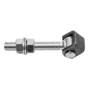 Dobradiça regulável de portão M20 longa galvanizada – 180 mm