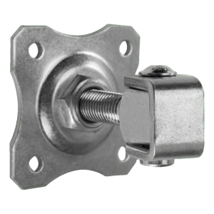 Dobradiça regulável para portão com placa decorativa M20 100×100 mm galvanizada