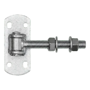 Dobradiça regulável para portão M16 com placa 115×50 mm – galvanizada