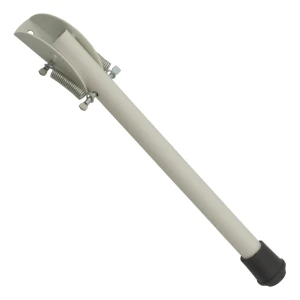 Pé de bloqueio de porta em aço com mola 160 mm – branco
