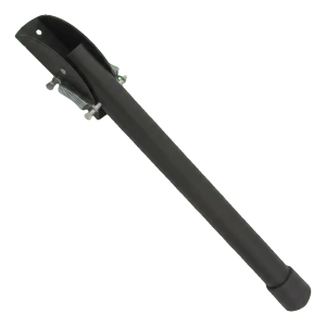 Pé bloqueador de porta em aço preto 320 mm – suporte com mola para portas e portões