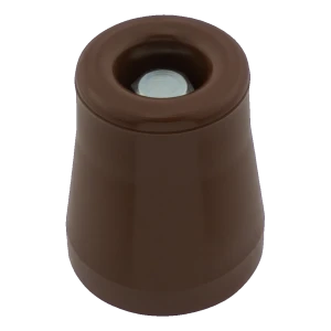 Batente de porta de borracha grande castanho Ø49 mm – montagem aparafusada