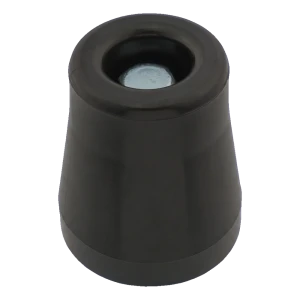 Batente de porta de borracha aparafusado preto ø49 mm – grande