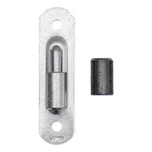 Dobradiça de esfera torneada fi 24 com chapa 150×40 mm para portões e portinholas