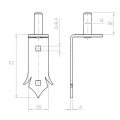 Perno decorativo da dobradiça de correia fi 14 mm para portões de batente – para aparafusar 001-510 (2)