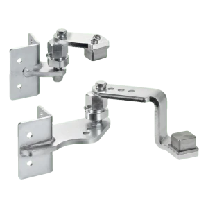 Comunello conjunto de dobradiças de portão para soldadura em poste 50×50 mm – direito, para terrenos inclinados ascendentes