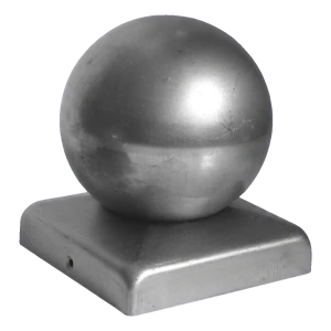 Chapéu para vedação em aço 70×70 mm com bola ø 60 mm – galvanizado