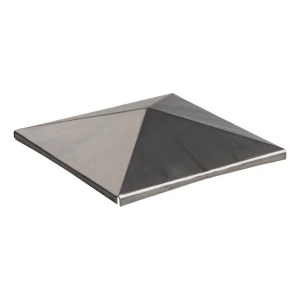 Postal – remate piramidal em aço para poste de vedação 150×150 mm