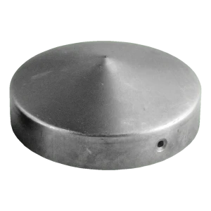 Chapéu de aço redondo para poste de vedação Fi 60 mm – em bruto