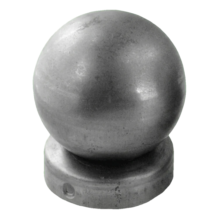 Chapéu de vedação metálico para poste Ø 48 mm com bola decorativa Ø 60 mm 001-591 (1)