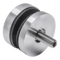 Fixação pontual para vidro 8-17,52 mm fi 50/8/M8x45 AISI 304 sistema plano acetinado 000-477 (2)