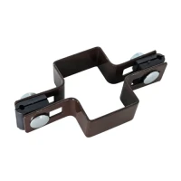 Abraçadeira intermédia para painéis de vedação 60x40 bronze