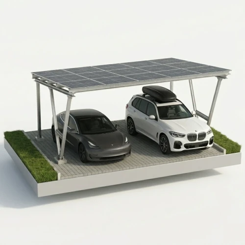 Cobertura fotovoltaica VICA para 2 veículos SOLO Carport GPV-105-02 (1)