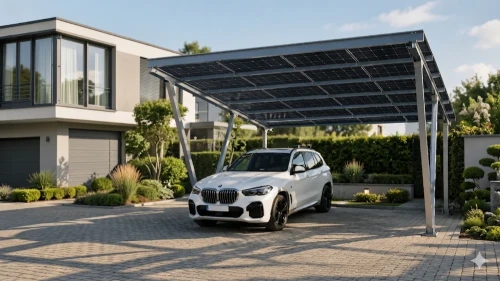 Cobertura fotovoltaica VICA para 2 veículos SOLO Carport GPV-105-02 (2)