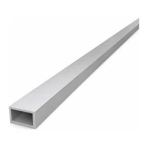Tubo de alumínio retangular 15×25×2 mm – perfil fechado EN AW-6060, L=2000 mm
