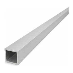 Tubo de alumínio quadrado 25×25×2 mm – perfil fechado L=2000 mm EN AW-6060