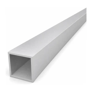 Tubo de alumínio quadrado 40×40×3 mm – perfil fechado L=2000 mm