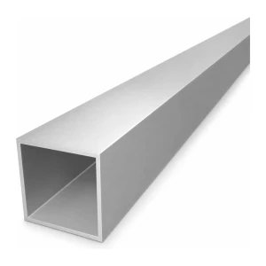 Tubo de alumínio quadrado 50×50×2 mm – perfil fechado L=2000 mm