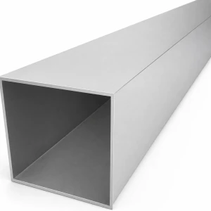 Tubo de alumínio quadrado 80×80×2 mm – perfil fechado L=2000 mm