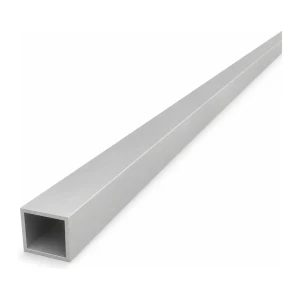 Tubo de alumínio quadrado 20×20×1,5 mm EN AW-6060 – comprimento 2000 mm