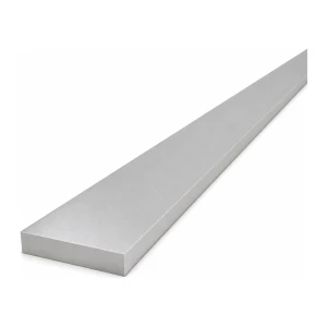 Barra plana de alumínio 50×10 mm EN AW-6060, comprimento 2000 mm