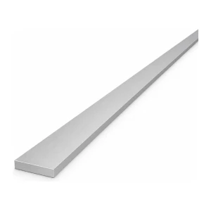 Barra plana de alumínio 25×5 mm EN AW-6060 T64, comprimento 2000 mm