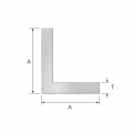 Cantoneira de alumínio de abas iguais 10×10×2 mm – perfil L, comprimento 2000 mm 001-719 (2)