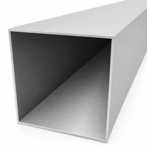 Tubo de alumínio quadrado 100×100×2 mm – perfil fechado L=2000 mm