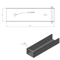 Perfil de ligação suporte para murete 250x50 galvanizado GPV-700-39 (3)