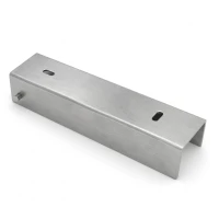 Perfil em U ligador suporte para mureta 200x50 galvanizado